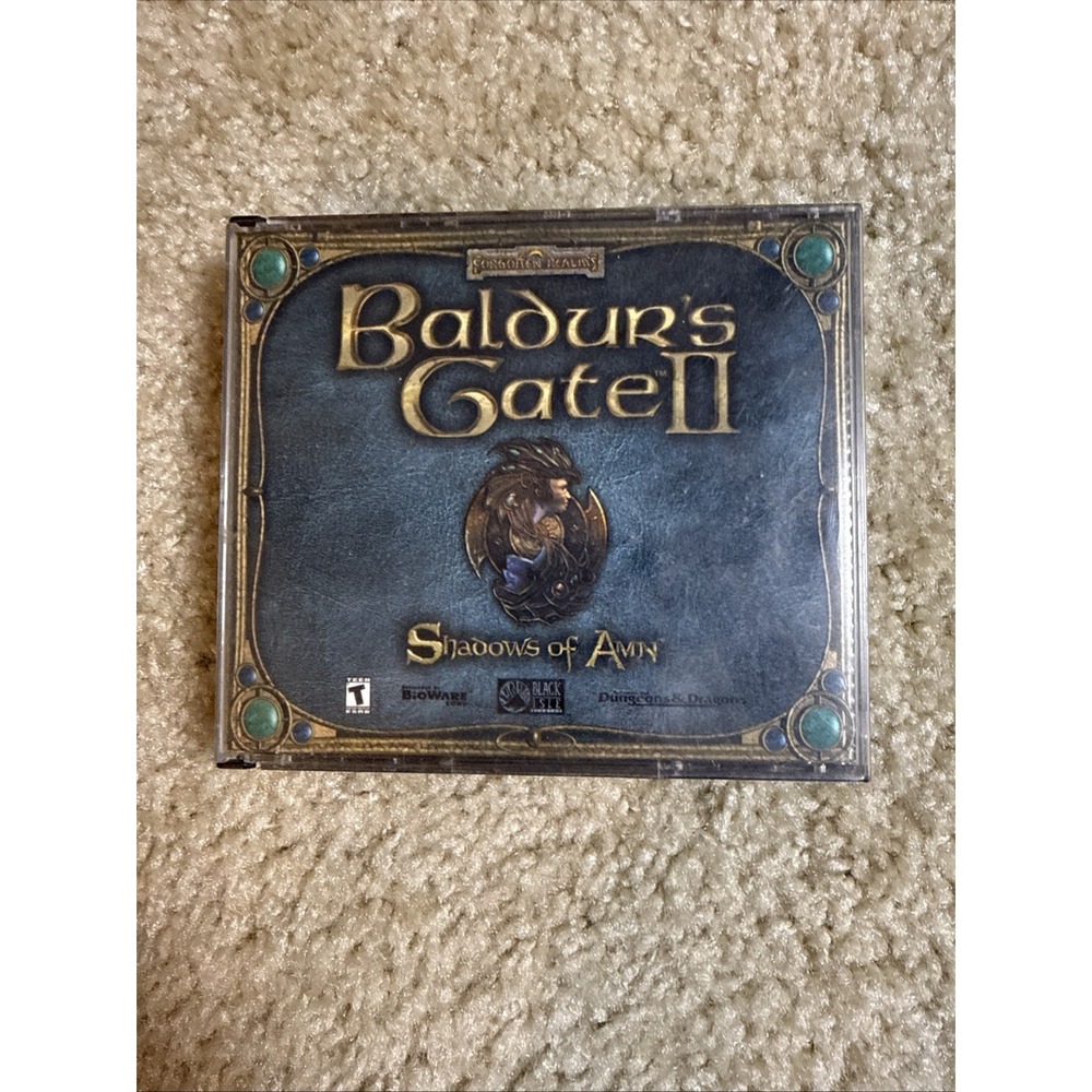 Baldur's Gate 2 II: Shadows of Amn (PC, 2000) 4 Disc Set Complete Rare